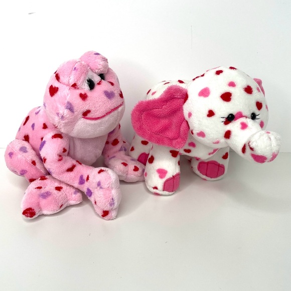 Ganz Webkinz Frog & Eluvant Hearts Love Plush - Picture 3 of 9